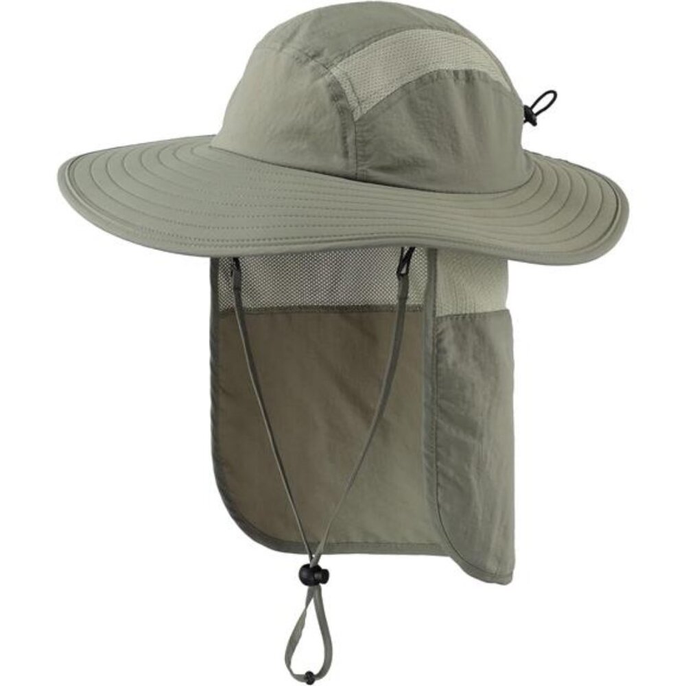 Home Prefer Mens UPF 50+ Sun Protection Cap Wide Brim Fishing Hat with Neck